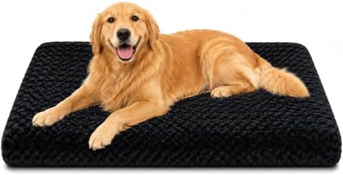 Dog Bed Large Size, Plush Washable Pet Bed Mat, Dog Crate Bed 35"x23"