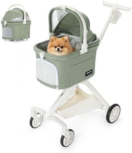 TT Pet Stroller for Small Dogs & Cats (Green)