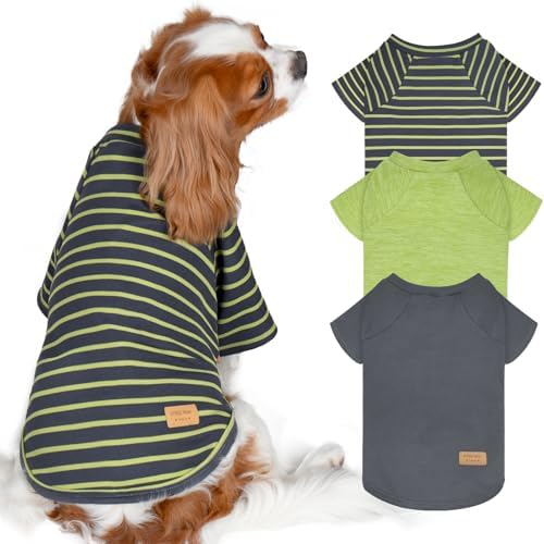 KYEESE 3Pack Dog Sweater with Sleeves Fleece Shirt for Medium Dogs