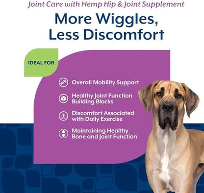 NaturVet Hip & Joint Care with Hemp Seed Supplement for Dogs, 120ct