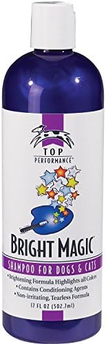 Top Performance Bright Magic Dog Shampoo and Cat Shampoo – Safe Formula for Bathing Puppies and Kittens in 17 Oz. Bottle