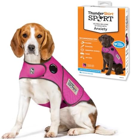 ThunderShirt for Dogs Calming Anxiety Vest, Medium, Fuchsia Sport