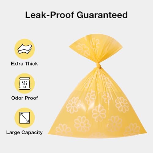 VETRESKA Daisy Scented Dog Poop Bags, 300 Counts, Leak-proof