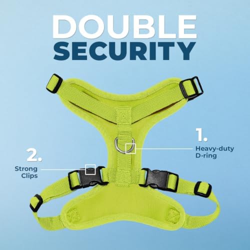 Voyager Step-in Lock Dog Harness - Lime Green, Small