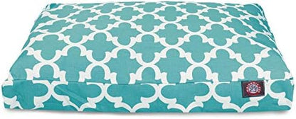 Majestic Pet Rectangular Dog Bed, Small, 27x20x4 in, Washable, Teal