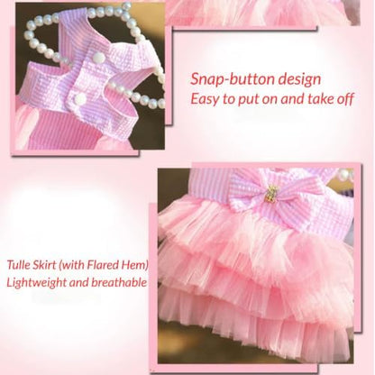Bunny Dress Rabbit Tutu Skirt Holiday Outfit for Ferret (Red,M)