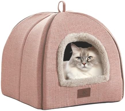 WINDRACING Cat Bed for Indoor Cats - Cat Cave Beds Cat House Cat Tent with Removable Washable Cushioned Pillow, Soft Kitten beds,Cat Beds & Furniture, for Small and Medium Pet Bed