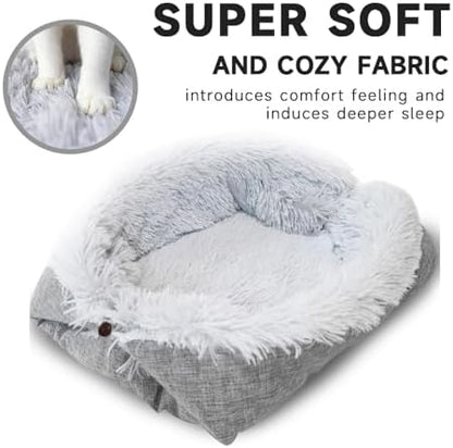 FAMILY'S BACKYARD Cat Bed for Indoor Cats,Foldable, Dual-Style Warm Pet Bed, Suitable for Individual Cats and Small Dogs.Dog beds for Small Dogs，Size:27.56 * 23.62 * 1.18inch.