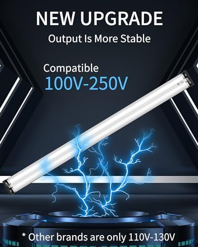 LUCKY HERP T5 Reptile Light Fixture Combo Kit 54W (New Upgrade), UVB Reptile Light Fixture with Desert UVB 10.0 46" Fluorescent Tube, UVA UVB Reptile Light for Lizard, Bearded Dragon, Tortoise