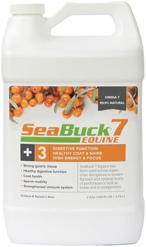 SeaBuck 7 Equine Sea Buckthorn Supplement for Horses, 1 Gallon