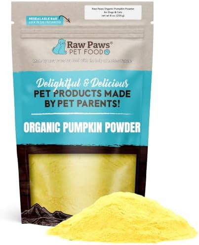 Raw Paws Organic Pumpkin Powder for Dogs & Cats (8-Ounce) - Fiber Digestion