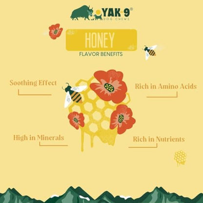 Yak9 Himalayan Yak Cheese Dog Chew, Honey & Spirulina | High Protein Treats, High Fiber, Rawhide Free, Long Lasting Treats | Extra Large Flavored Yak Chew, 1 PC