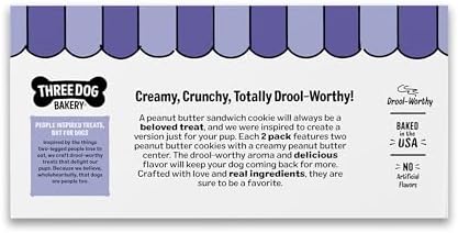 Three Dog Bakery Peanut Butter Lovers Dog Treats - 28.8 oz - 2 Pack
