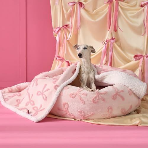 LE SURE Waterproof Dog Blankets for Medium Dogs Cute 3D Jacquard,30x40