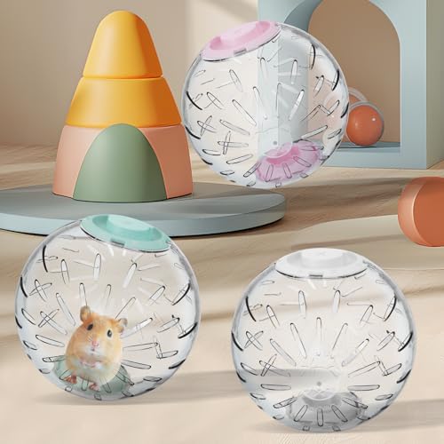 7.9 inch Hamster Ball, Exercise Toys, Running Clear Plastic Balls, Large Space, Easy to Clean, Portable Cage, for Small and Medium Hamsters, Syrian Dwarf Hamster