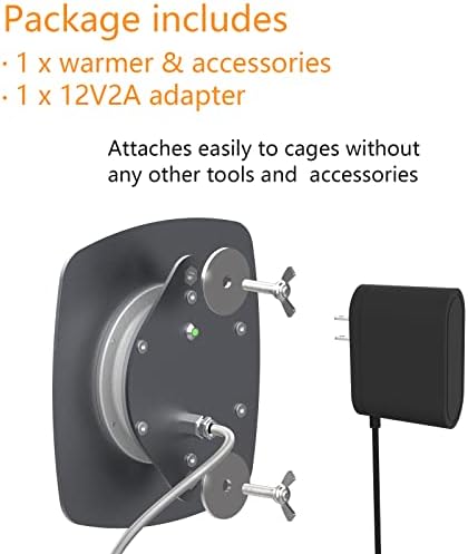 Bird Heater, Thermostatical Bird Warmer for Parakeets, IP67 Waterproof Bird Accessories and Supplies, 12V