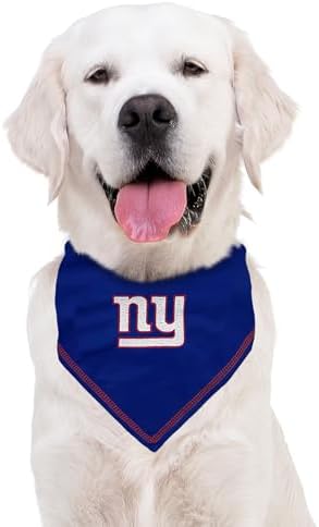 NFL New York Giants TIE Bandana, Large/X-Large. Dog Bandana Scarf Bib for Pet Cat Dog. The Ultimate Game-Day, Party Bandana
