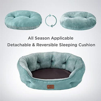 Bedsure Small Dog Bed Washable,Round Cat Beds for Indoor Cats,25in