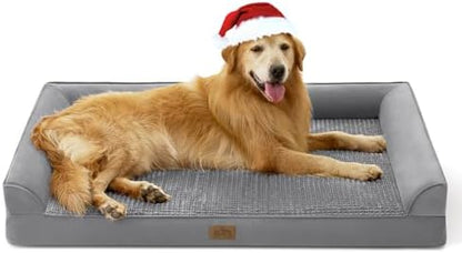COZY KISS Orthopedic Dog Bed for Extra Large Dogs, U Shaped XXL 48x35 inch