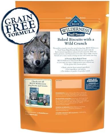 Blue Buffalo Wilderness Turkey Crunchy Dog Biscuits, Grain-Free, 24 oz