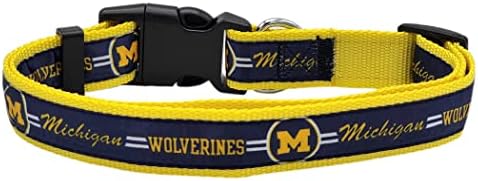 Pets First Collegiate Pet Accessories, Dog Collar, Michigan Wolverines, Small