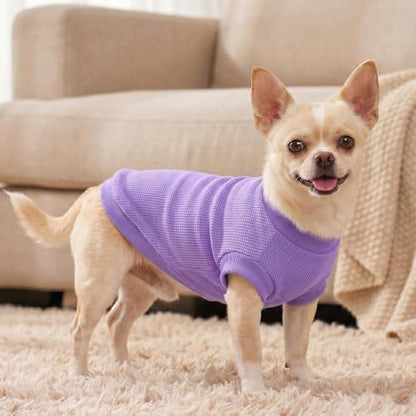 1 Pack Dog Shirt for Small Supplies Functional Waffle Dog Clothes Warm Soft Sweatshirt Outfit for Dogs Cats Pet Apparel