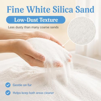 Sukh Hamster Sand Bath - White Fine Silica Sand, Hamster Hides & Cleaning