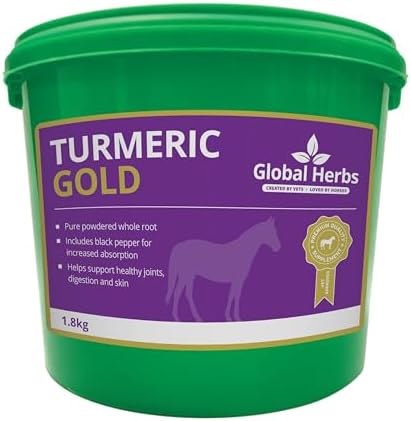 Global Herbs Turmeric Gold Pure Powdered Whole Turmeric Root and Black Pepper
