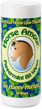 Horse Bit Wipes, Peppermint Scent, 40 Count