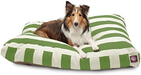 Majestic Pet Rectangular Dog Bed, Large, 44x36x5 in, Washable, Sage Green