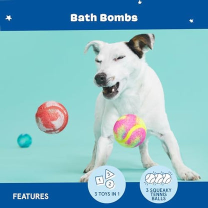 BarkBox Bath Bomb 3-in-1 Interactive Rubber Dog Toy Balls - for Dogs
