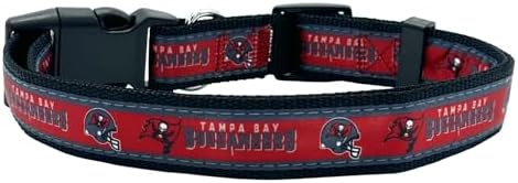 Pets First NFL Tampa Bay Buccaneers Licensed PET COLLAR, Medium - Heavy-Duty, Strong, and Durable Dog Collar. Available in 31 Football Teams and 4 Sizes