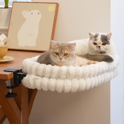 CHEERPALS Cloud Cat Bed Desk Mounted Hammock for Indoor Cats Perch Foldable