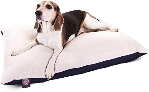 Majestic Pet Rectangle Medium Dog Bed Washable – Removable Slipcover Pet Bed – Dog Crate Bed Super Value Pillow Dog Bed – Dog Kennel Bed for Sleeping - Dog Bed Medium Breed 30 x 40 Inch – Blue