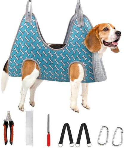 Supet Dog Grooming Hammock for Nail Trimming, Pet Grooming Hanging Harness