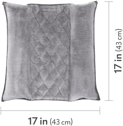 Paw Inspired Snuggle Bunny Bolster Bed, Gray/Faux Fur, 17x17 Inch