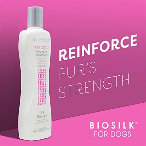 BioSilk for Dogs Silk Therapy Detangling Conditioner, 12 Fl Oz, 6-Pack