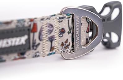 Winchester Printed Designer Dog Collar, Garden Fungi, M