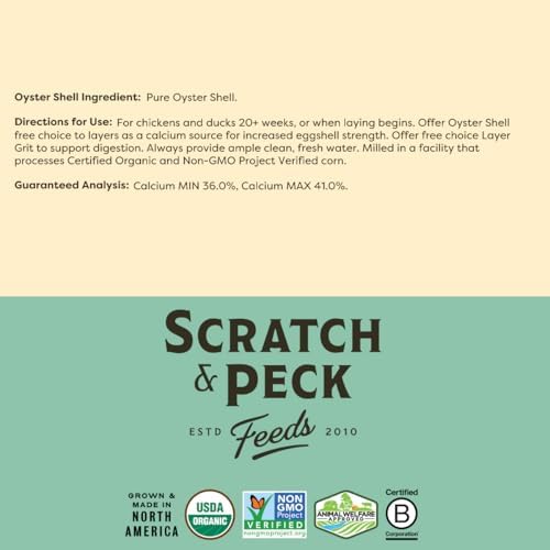 Scratch and Peck Feeds | Oyster Shell Chickens & Ducks | 4 lb Pouch