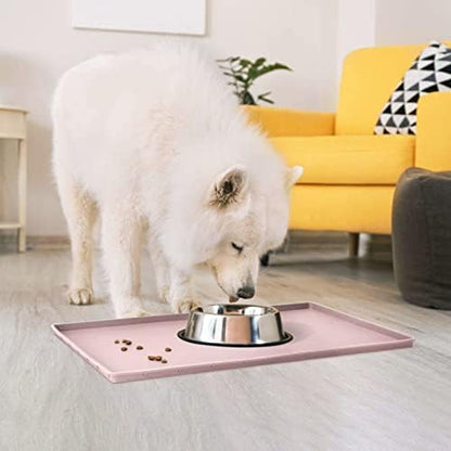 Silicone Dog Food Mat Waterproof Pet Feeding Tray for Small Medium Dogs