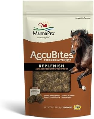 Manna Pro AccuBites Replenish Supplement, Horse Electrolyte Support, 1.6 lb