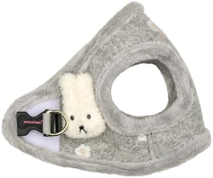 Pinkaholic New York Lidia Vest Dog Harness Step-in Warm Winter Flower Pattern for Small Dog, Light Grey, Large
