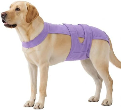 QBLEEV Dog Diapers with Suspenders, Female Escape-Proof Full Body Dog Period Diapers Overalls, Reusable Washable Sanitary Panties for Heat Cycle & Incontinence, Doggie Underwear Onesie with Tail Hole