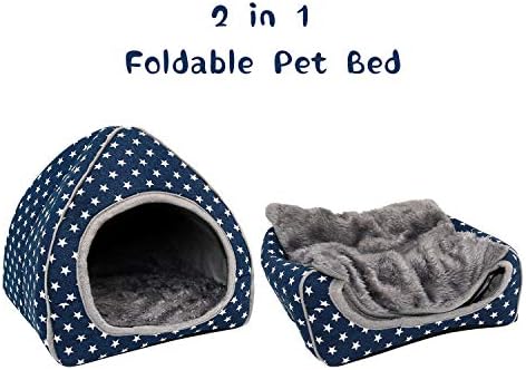 BWOGUE Guinea Pig Bed Hideout, Washable Hamster Cave for Small Animals