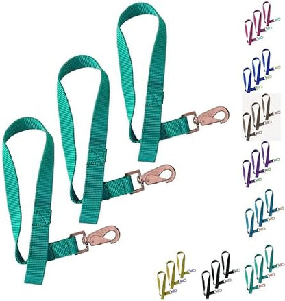 Majestic Ally Pack of 3 Horse Bucket Strap Hangers – Practical and Easy Design for Indoor or Outdoor Use -Set of 3,-1"x22"