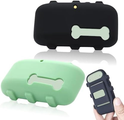 2 Pack Silicone Holder Compatible for Tractive XL GPS Tracker (Black,Green)