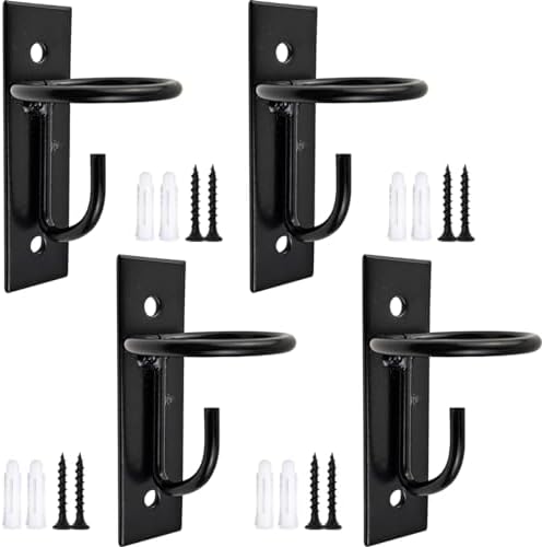 ROYHOO 4PCS Bucket Hooks for Horses Equestrian Bucket Hook Metal Water Bucket Hangers Horse Stalls Feed Bucket Barn Farmhouse Supplies (4)