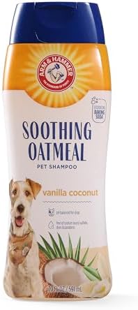 Arm & Hammer Soothing Oatmeal Dog Shampoo, Vanilla Coconut, 20 Fl Oz, 6-Pk