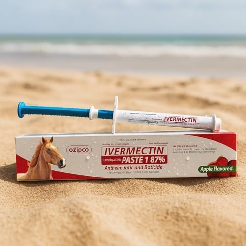 Ivermectin Horse Paste 1.87% | Apple Flavor – 6.08g Syringe for Equine Use Only Up to 1250 LB (4-Pack)