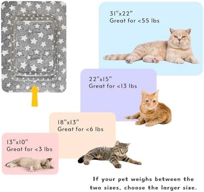 2 Pack Cat Blanket for Indoor Cats, Ultra Soft & Warm Calming Bed